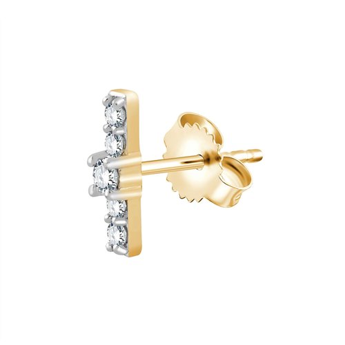 Boucles d'oreilles trilogie diamant en or 18 carats