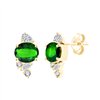 Boucles d'oreilles émeraude et diamant en or 18 carats