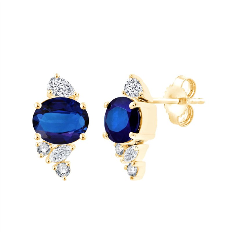Boucles d'oreilles saphir en or 18 carats