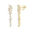 Boucles d'oreilles trilogie diamant en or 18 carats