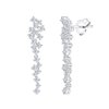 Boucles d'oreilles trilogie diamant en or 18 carats