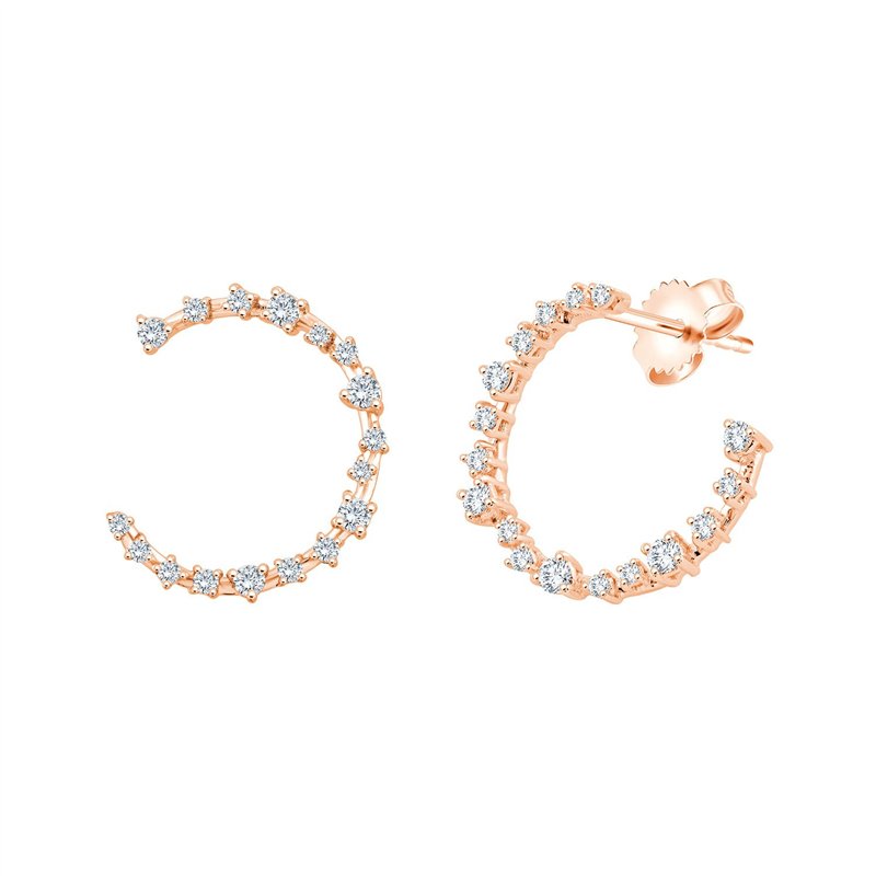 Boucles d'oreilles toi et moi diamant en or 18 carats