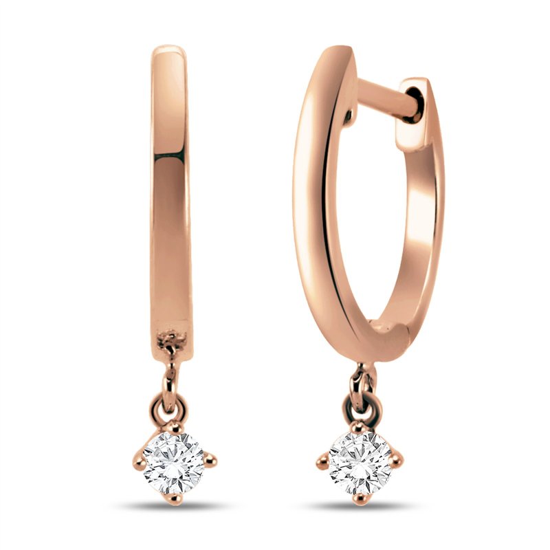 Boucles d'oreilles toi et moi diamant en or 18 carats