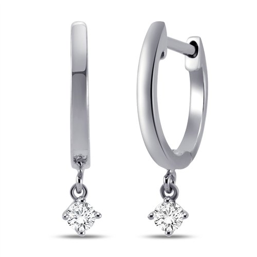 Boucles d'oreilles toi et moi diamant en or 18 carats