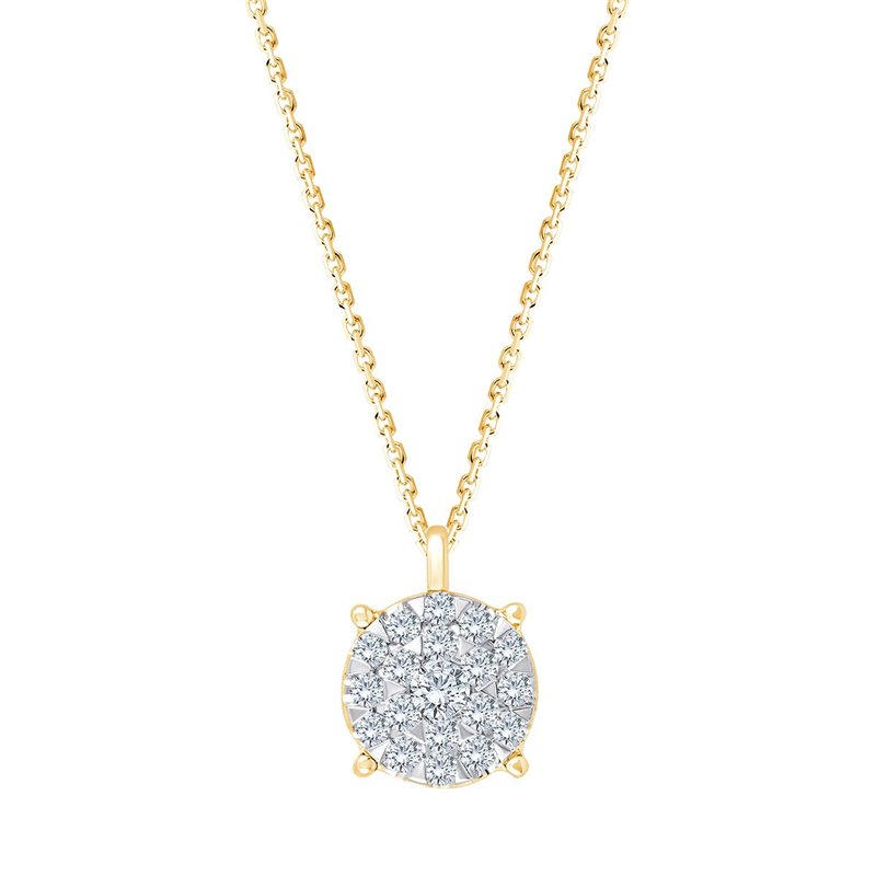Collier serti clos diamant en or 18 carats