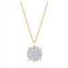 Collier serti clos diamant en or 18 carats