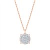 Collier serti clos diamant en or 18 carats