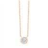 Collier serti clos diamant en or 18 carats