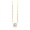 Collier serti clos diamant en or 18 carats