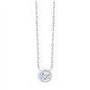 Collier serti clos diamant en or 18 carats