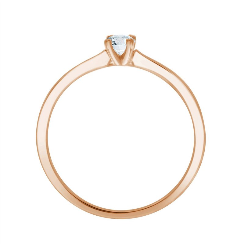 Solitaire diamant en or 18 carats