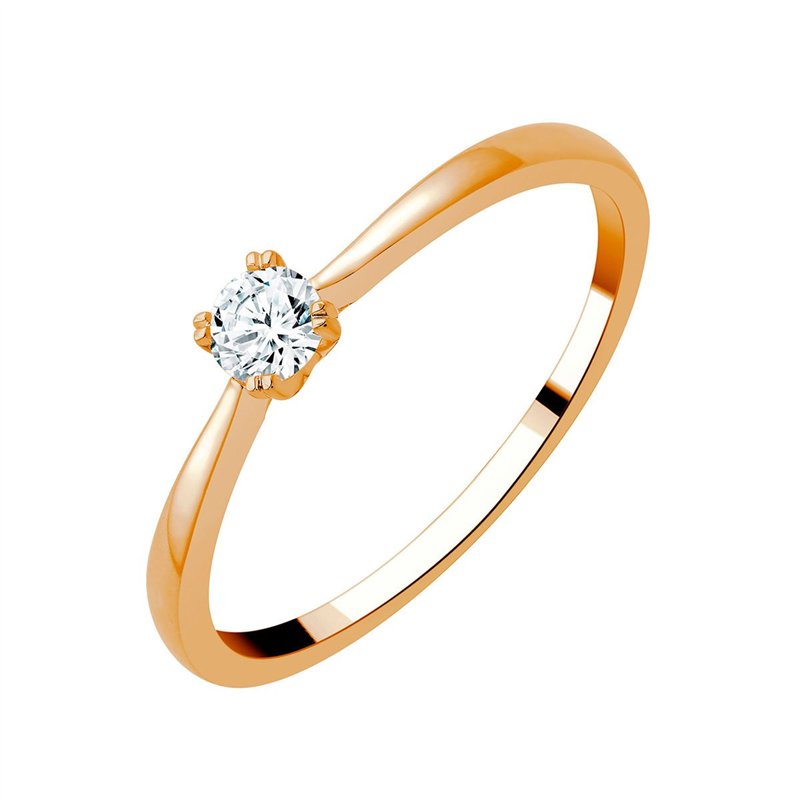 Solitaire diamant en or 18 carats