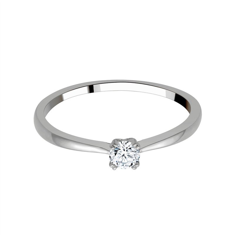 Solitaire diamant en or 18 carats