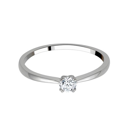 Solitaire diamant en or 18 carats