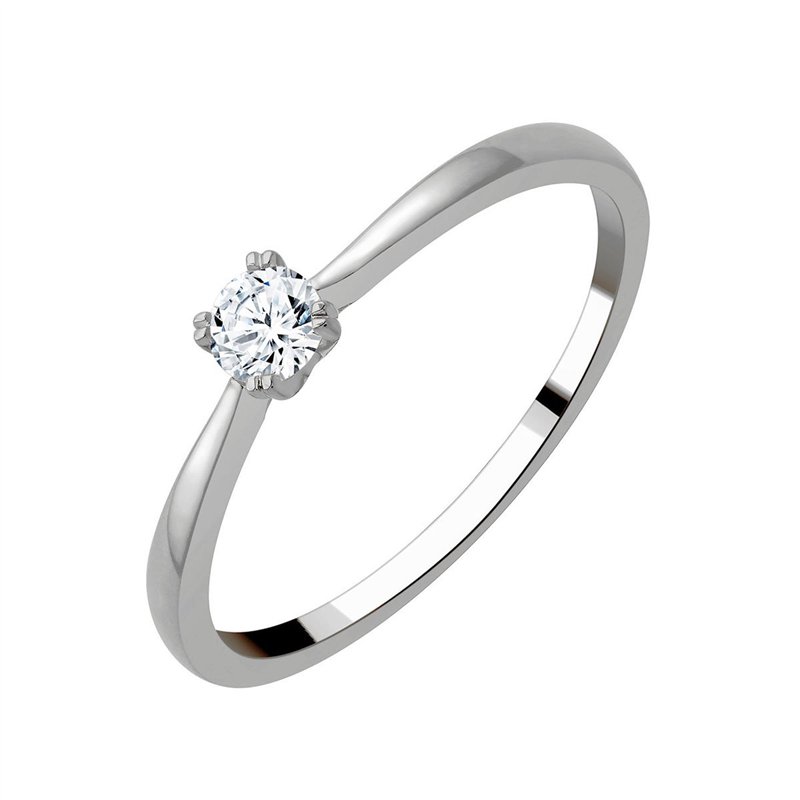 Solitaire diamant en or 18 carats