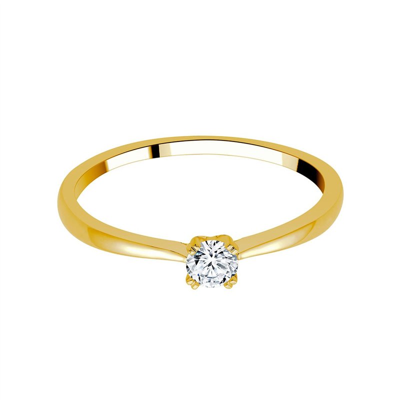 Solitaire diamant en or 18 carats