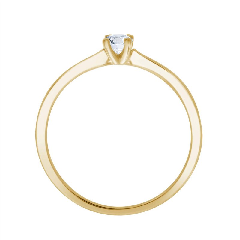Solitaire diamant en or 18 carats