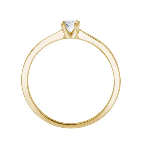 Solitaire diamant en or 18 carats