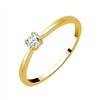 Solitaire diamant en or 18 carats