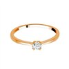 Solitaire diamant en or 18 carats
