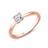 Bague serti clos diamant en or 18 carats