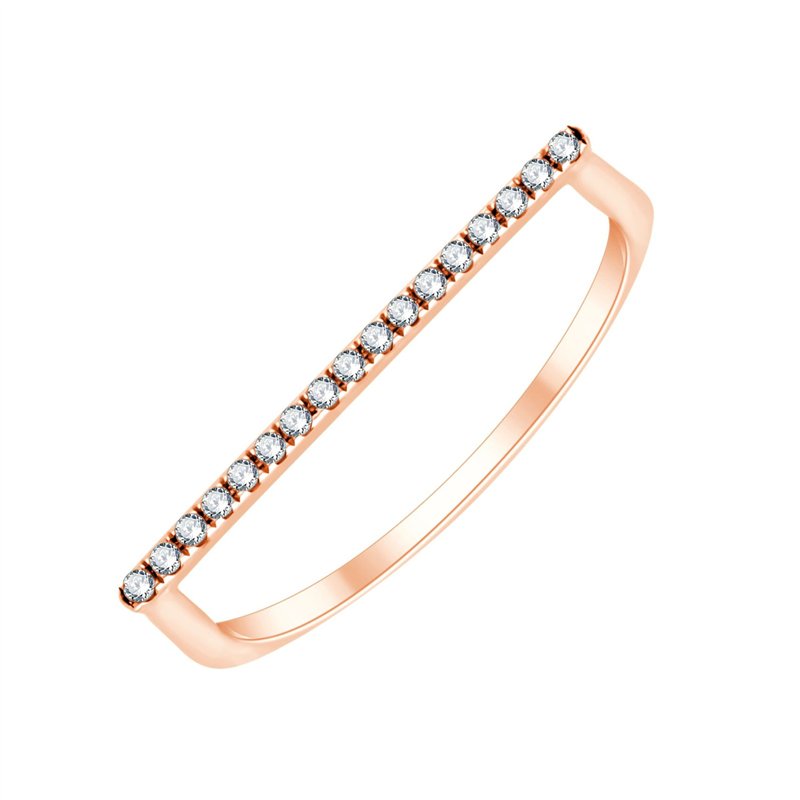 Bague serti clos diamant en or 18 carats