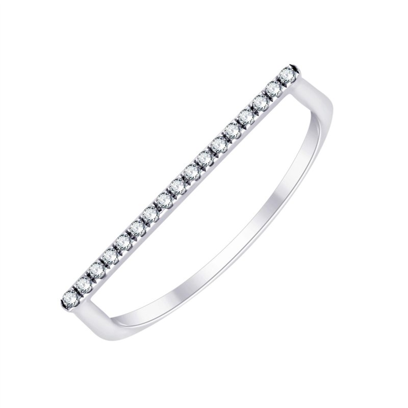 Bague serti clos diamant en or 18 carats