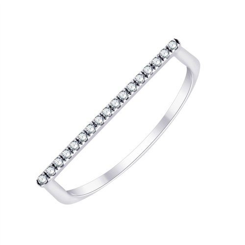 Bague serti clos diamant en or 18 carats