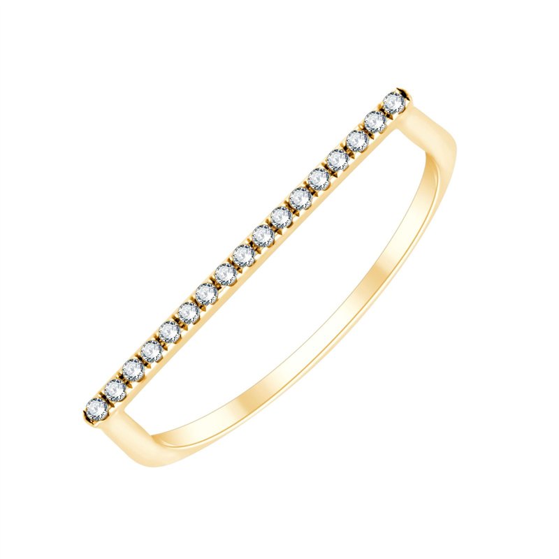 Bague serti clos diamant en or 18 carats