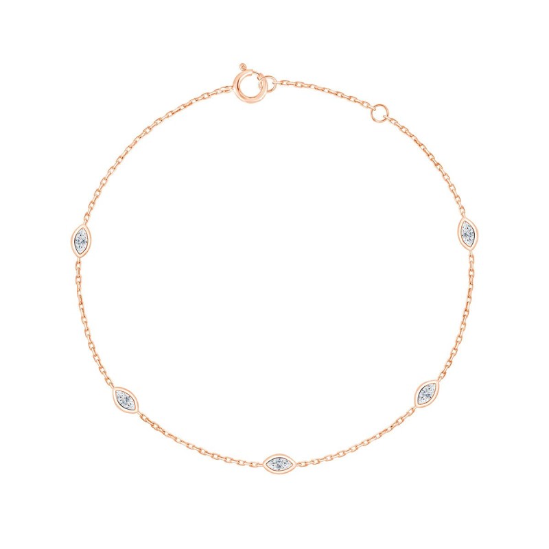 18-carat gold Eïko bezel-set diamond bracelet