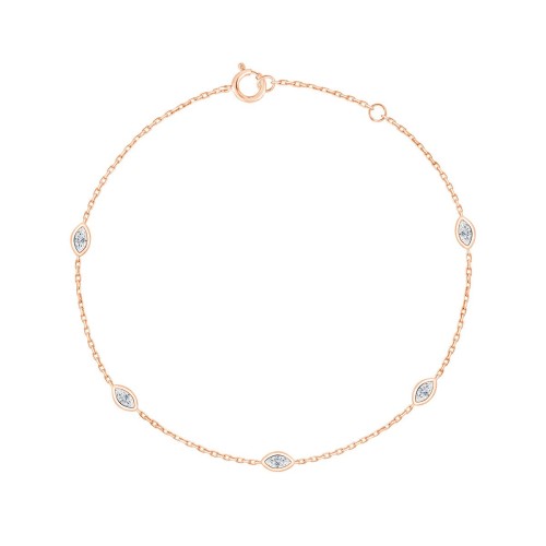 Bracelet Eïko serti clos diamant en or 18 carats