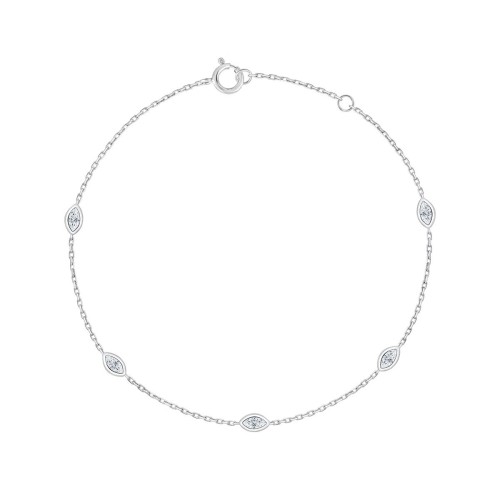 Bracelet Eïko serti clos diamant en or 18 carats