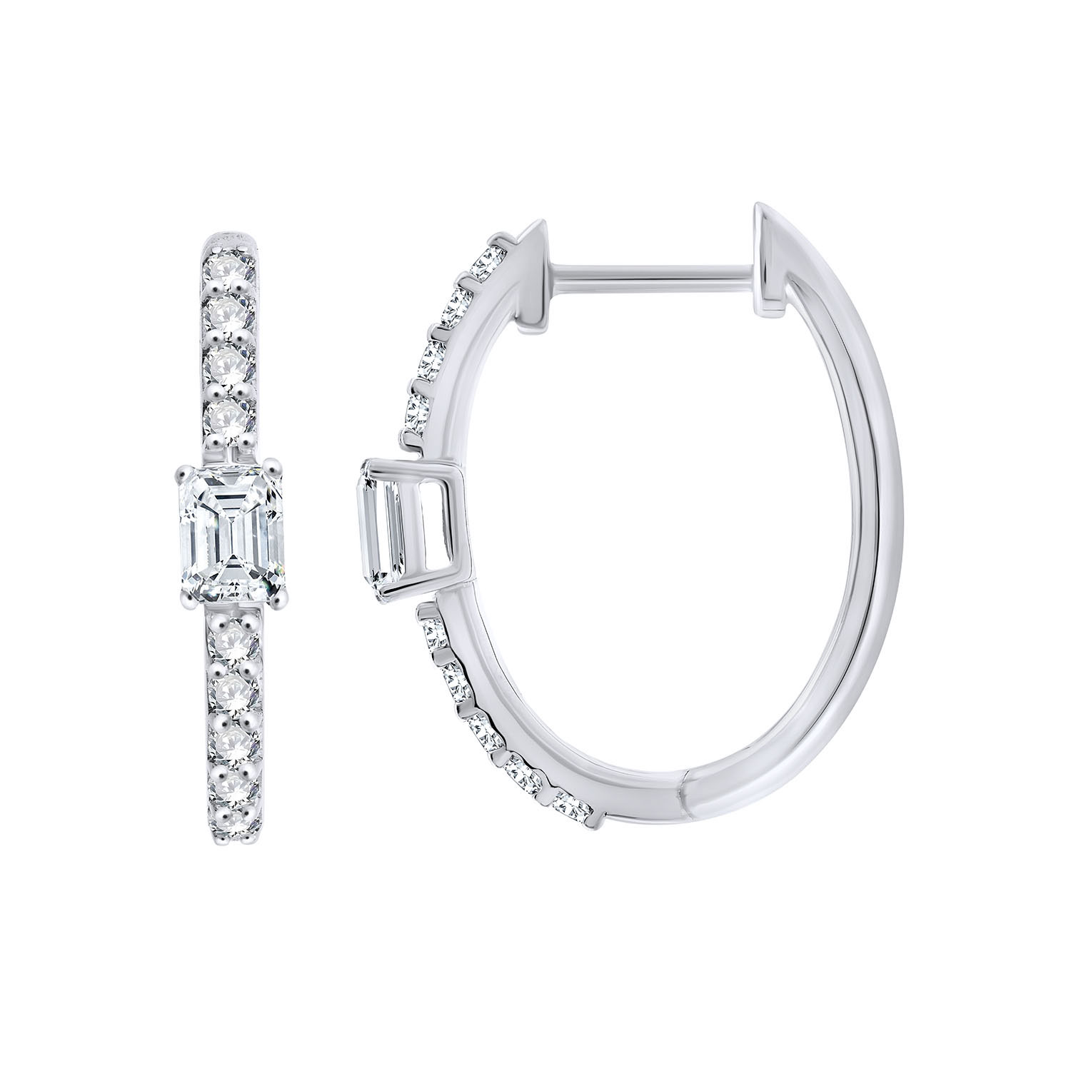 Boucles d'oreilles Eïko serti clos diamant en or 18 carats
