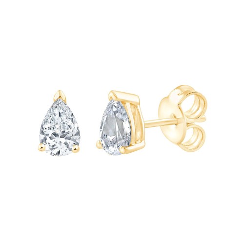 Boucles d'oreilles Eïko serti clos diamant en or 18 carats