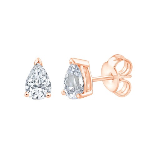 Boucles d'oreilles Eïko serti clos diamant en or 18 carats