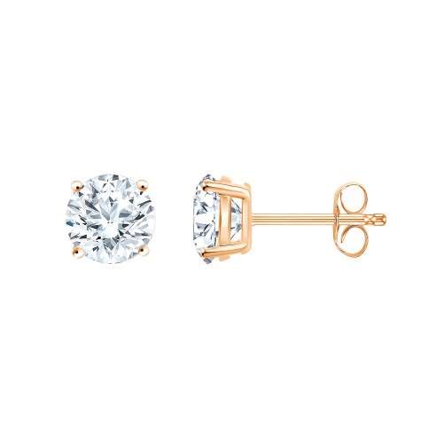 Boucles d'oreilles Eïko serti clos diamant en or 18 carats
