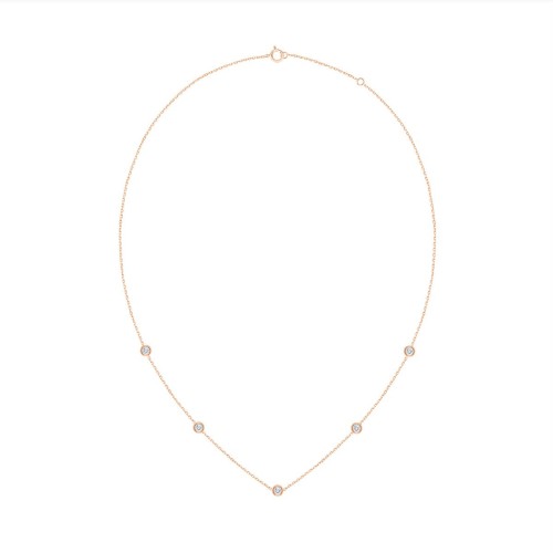 Collier Eïko serti clos diamant en or 18 carats