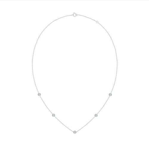 Collier Eïko serti clos diamant en or 18 carats