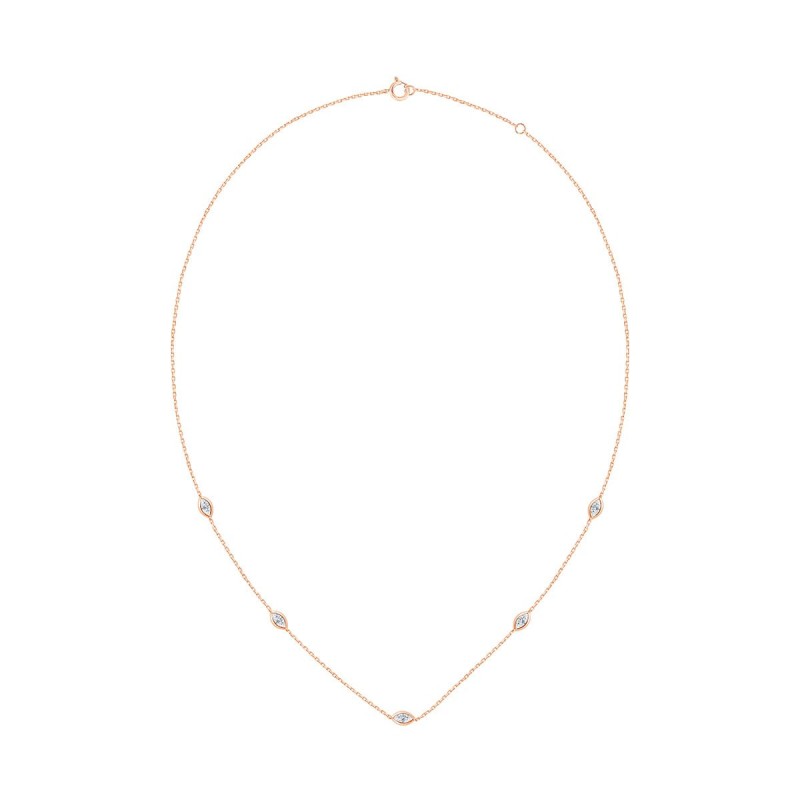 18-carat gold Eïko bezel-set diamond necklace
