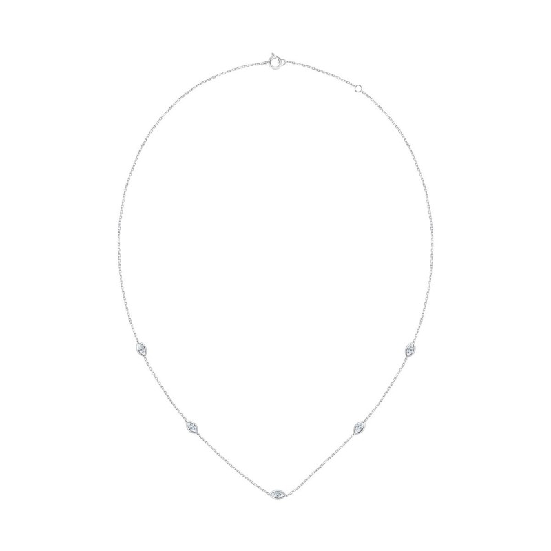 18-carat gold Eïko bezel-set diamond necklace