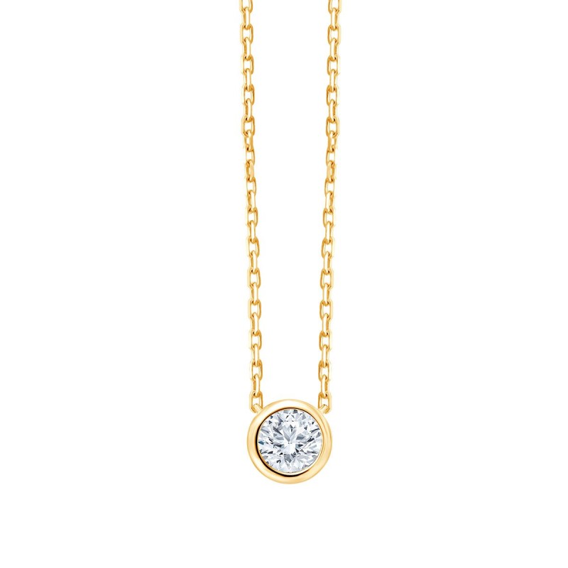 18-carat gold Eïko bezel-set diamond necklace
