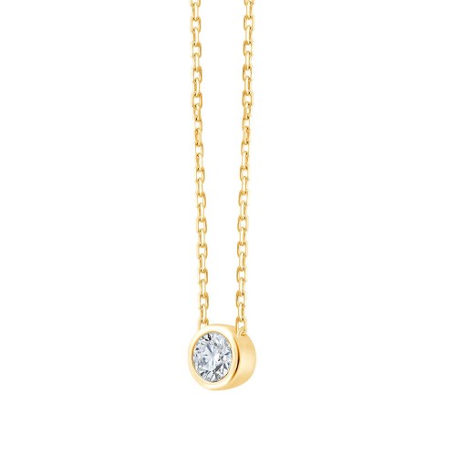 Collier Eïko serti clos diamant en or 18 carats