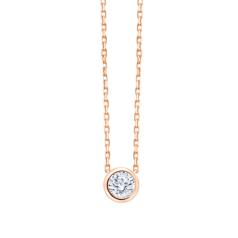 18-carat gold Eïko bezel-set diamond necklace