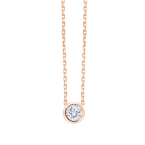 Collier Eïko serti clos diamant en or 18 carats