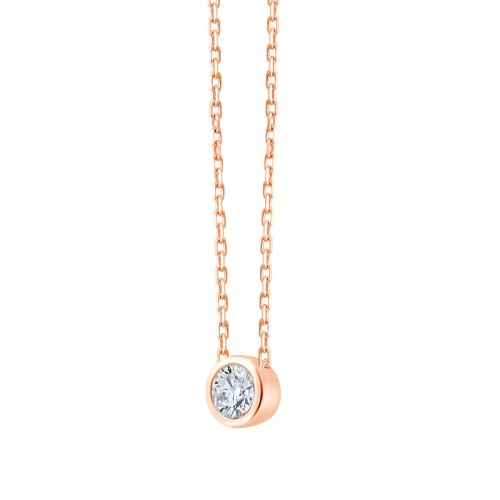 Collier Eïko serti clos diamant en or 18 carats