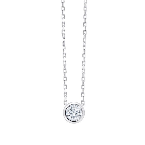 Collier Eïko serti clos diamant en or 18 carats