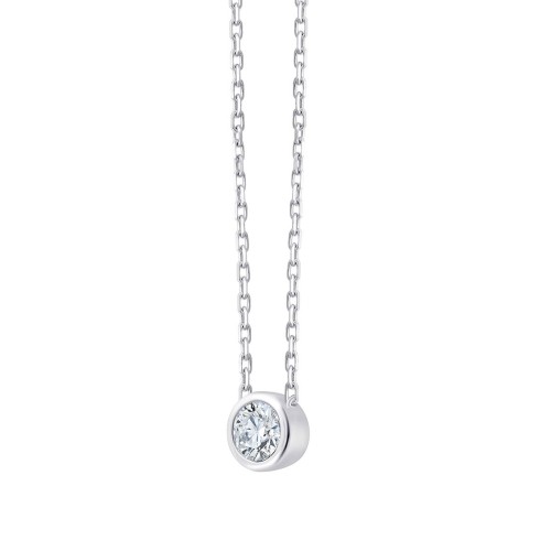 Collier Eïko serti clos diamant en or 18 carats