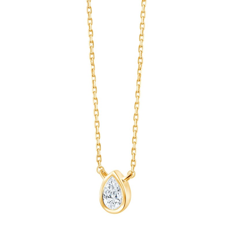 18-carat gold Eïko bezel-set diamond necklace