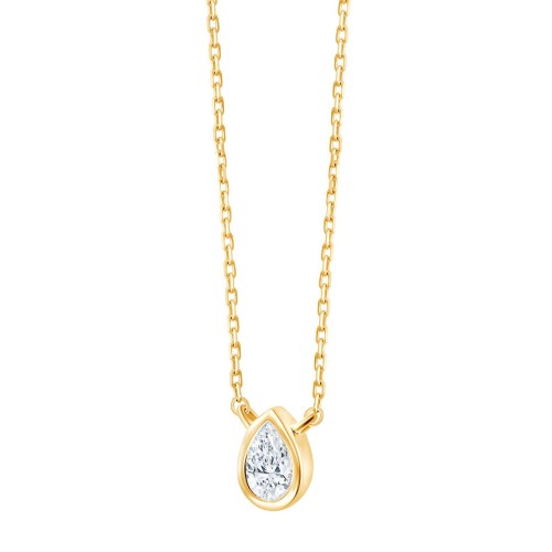 Collier Eïko serti clos diamant en or 18 carats