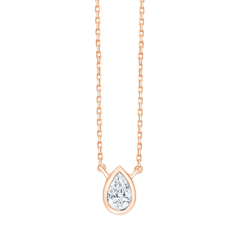 18-carat gold Eïko bezel-set diamond necklace